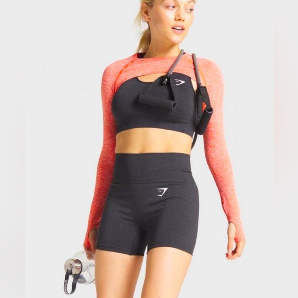 NWT Gymshark vital seamless 2.0 shorts Black Marl XS